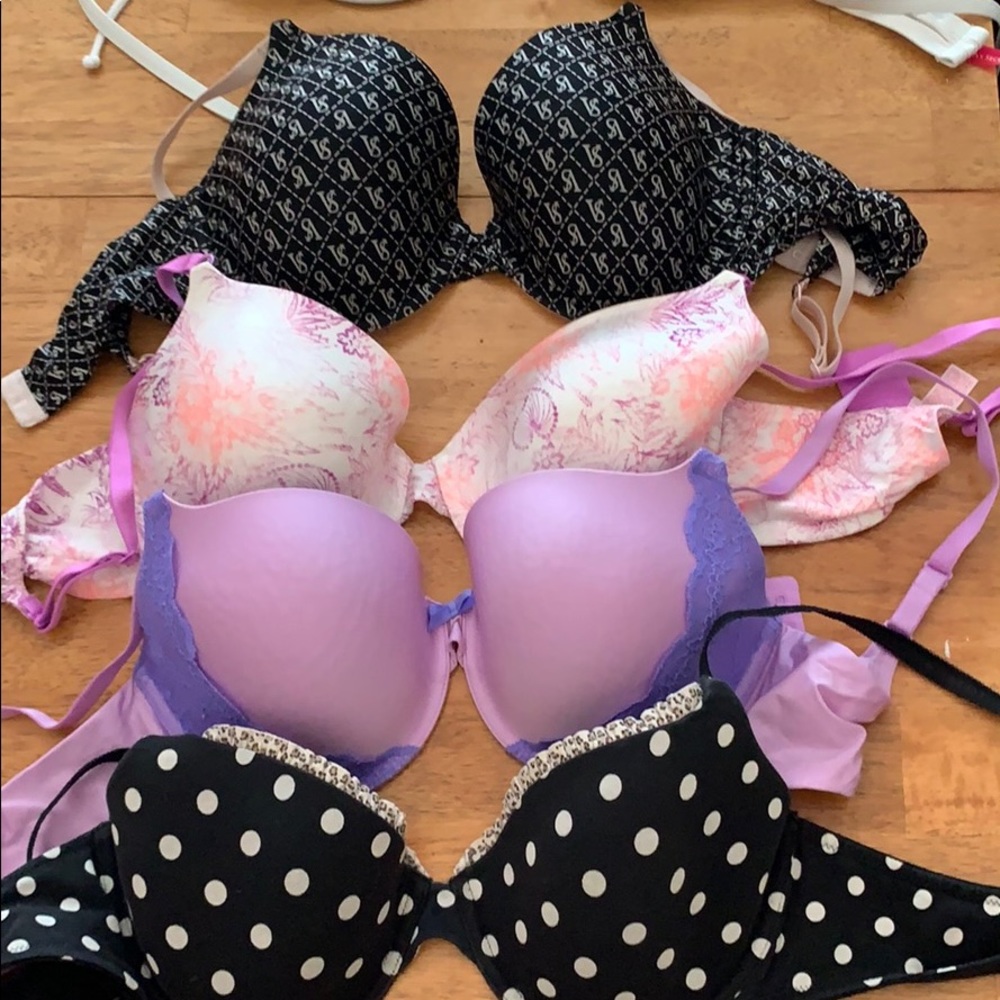 Vic Secret 9 piece lot: bras/swim